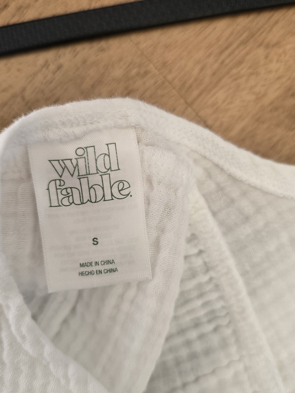 wild fable White Tiered Gauze Camisole with Adjustable Straps - Picture 3 of 3